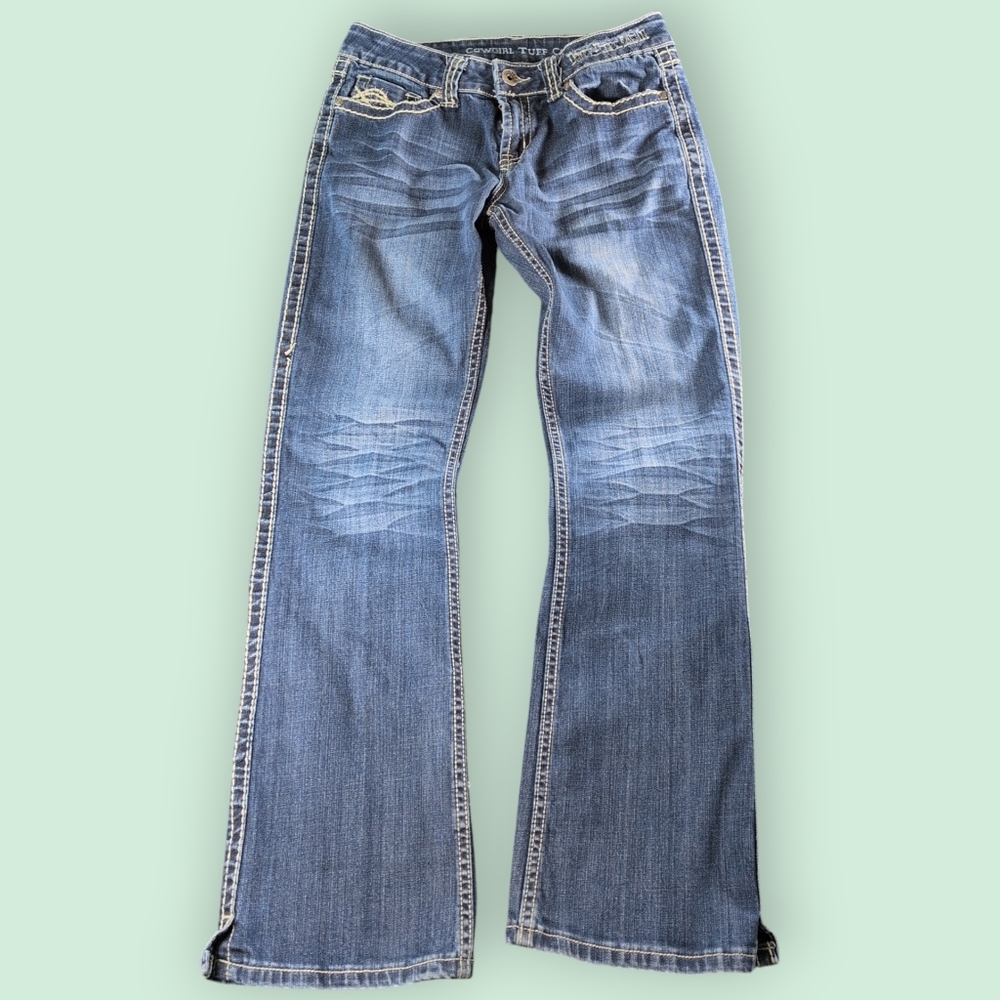 Cowgirl Tuff Low Rise Boot Cut Denim